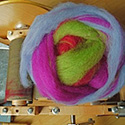 Dizzed fibre from a Drum Carder