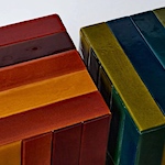 Multicoloured furniture by We+ shows potential of microalgae pigments
