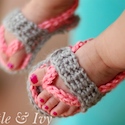 Crochet Baby Flip Flop Sandals by Bethany