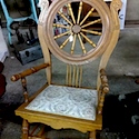 Wheel-backed chair