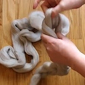 Kettle dyeing braided roving