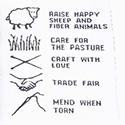 Handmade garment care label