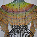 Handspun lace shawl