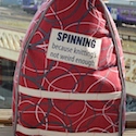 Spinning wheel bag