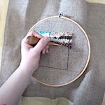 Rug hooking with handspun