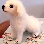 Needle felted puppy