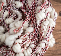 Festive popcorn art yarn garland