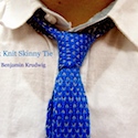 Faux Knit Skinny Tie