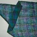 Rainforest and Fjord tri-loom woven shawl
