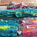 Two scarves on the loom