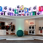 Wool Week takes over London's Covent Garden with colored washing machines