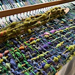 Weaving a throw using handspun art yarns