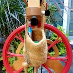 Felted Spinning Wheel Bag by Shannon Geddes