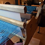 Three heddle twill sampler on rigid heddle