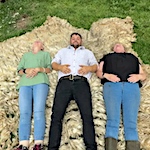 8ft fleece sheared from sheep