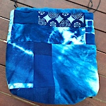 An indigo dyed bag
