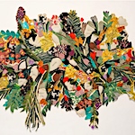 Elodie Blanchard's sculptures using fabric scraps