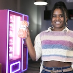 Crochet designer has made a yarn vending machine part of her craft
