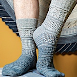 Glittering Snowscape Socks by Stephen West