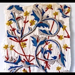 Animals and ornament emerge from felted wool