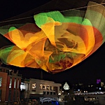 Janet Echelman's suspended nets radiate across 25 years
