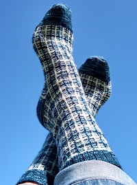 Peerie Plaid socks by Sharon Barnes - easier than they look