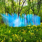 Wind animates vibrant fabrics in Thomas Jackson's ephemeral environmental installations