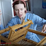 I tried weaving on a vintage toy (with unexpected results...)