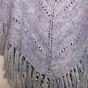 Large shawl in hand spun acrylic yarn