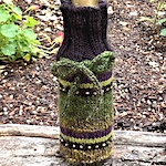 Beaded Knitted Beer Cozy by Lorna Pearman