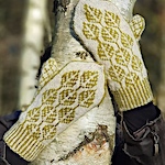 Birch mittens by Jenn Monahan