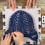 Blocking knitting with a salad spinner!