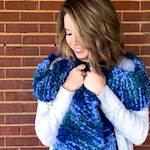 Blue ridge blanket scarf knitting pattern