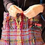 The boho pillow free rigid heddle weaving project