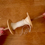 Ten fibre art tools made from bones