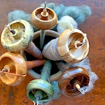 Bouquet of natural wood spindles