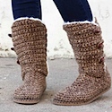 Breckenridge crochet boots with flip flop soles by Jess Coppom