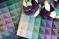 Bronson lace towels, inspired by Diana Twiss's Shadows on Snow colourway