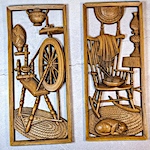 carved wooden fibre scenes