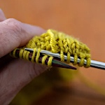 Cable knitting without a cable needle