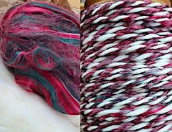 Candy cane yarn by Highland Heffalump