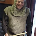 Knitting woollen chain mail