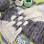 Weave knit circle scarf