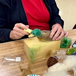 Spinning guild meeting - needle felting