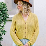 Cropped Crochet Cardigan by makeanddocrew