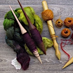 Drop-spindle plying for larger hanks