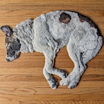 Emily O'Leary's  Hand Hooked Wool Rugs of Sleeping Dogs