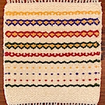 Weaving krokbragd with fabric strips