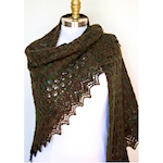 Handspun square lace shawl