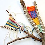 On holiday? Feel like weaving? Find a stick.